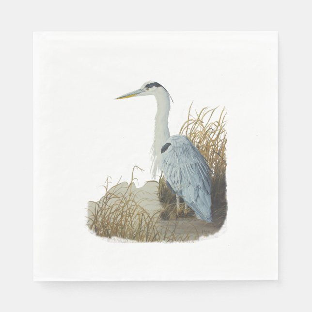 Servilleta De Papel Heron En Marsh Edge (Anverso)