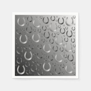 Servilleta De Papel herradura, plata, gris patrón, suerte, patrón,gre