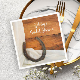 Servilleta De Papel Herradura y Satin Country Western Bridal Shower