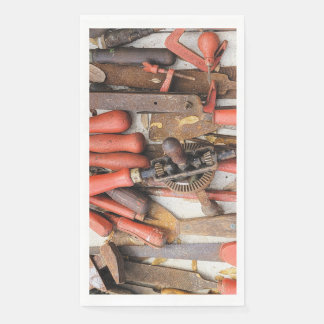 Servilleta De Papel Herramientas Herramienta Antiguo Hombre Rojo Rústi