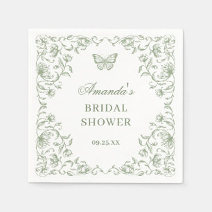 Servilleta De Papel Hervidad de Novias Verdes de la Ornate de Victoria
