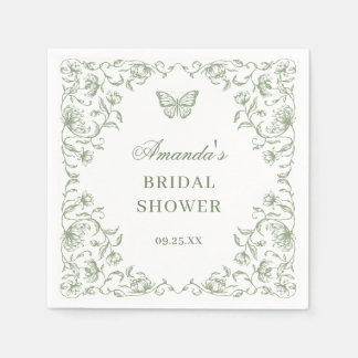 Servilleta De Papel Hervidad de Novias Verdes de la Ornate de Victoria