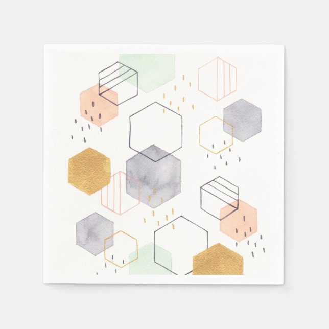 Servilleta De Papel Hex Scatter (Anverso)