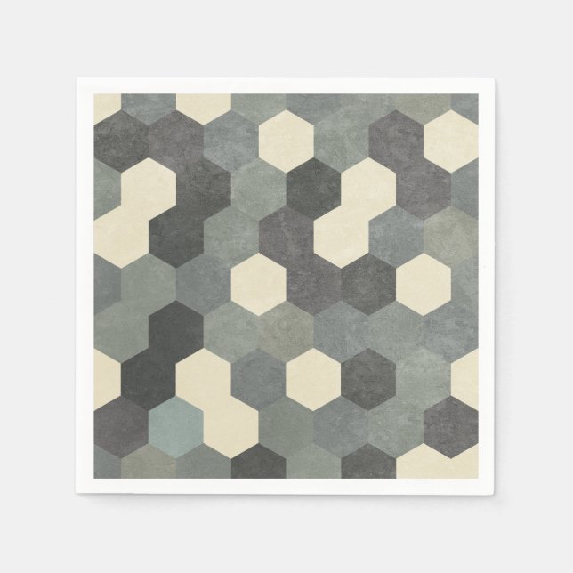 Servilleta De Papel Hexagon Pattern (Anverso)