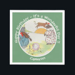 Servilleta De Papel Hey Diddle Diddle Birthday Party Collection<br><div class="desc">Ilustracion de rima de guardería de "La verdadera gansa madre" de Blanche Fisher Wright (1916). Una imagen de dominio público fuera de los derechos de autor. Esto se hace a partir de una imagen de muy alta resolución, escaneada directamente desde la fuente original, y por lo tanto ofrece la más...</div>
