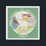 Servilleta De Papel Hey Diddle Diddle Birthday Party Collection<br><div class="desc">Ilustracion de rima de guardería de "La verdadera gansa madre" de Blanche Fisher Wright (1916). Una imagen de dominio público fuera de los derechos de autor. Esto se hace a partir de una imagen de muy alta resolución, escaneada directamente desde la fuente original, y por lo tanto ofrece la más...</div>