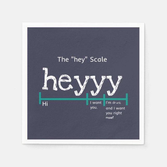 Servilleta De Papel Hey Scale Heyyy Funny (Anverso)