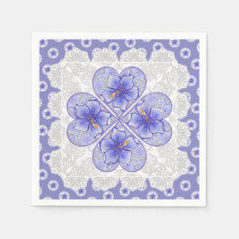 Servilleta De Papel Hibiscus & lace BLUE