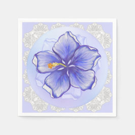 Servilleta De Papel Hibiscus & lace BLUE