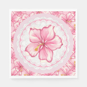 Servilleta De Papel Hibiscus & lace PINK