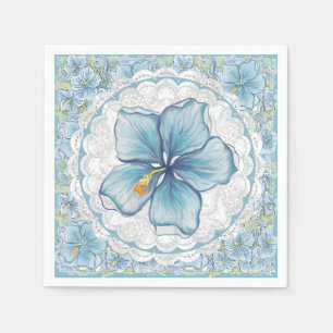 Servilleta De Papel Hibiscus & lace TURQUOISE