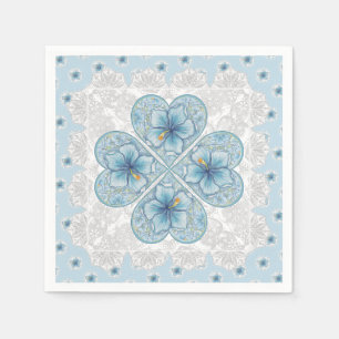 Servilleta De Papel Hibiscus & lace TURQUOISE