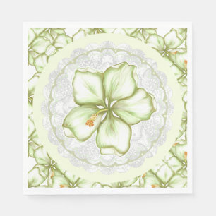 Servilleta De Papel Hibiscus & lace WHITE