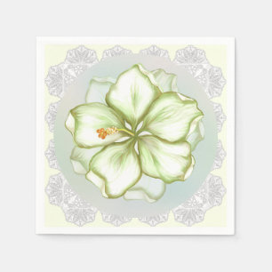 Servilleta De Papel Hibiscus & lace WHITE