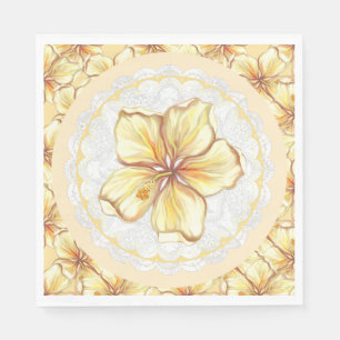 Servilleta De Papel Hibiscus & lace YELLOW