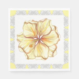 Servilleta De Papel Hibiscus & lace YELLOW