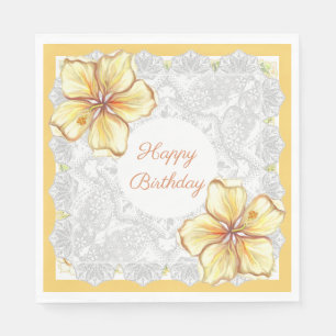 Servilleta De Papel Hibiscus & lace YELLOW