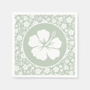 Servilleta De Papel Hibiscus Pale Green