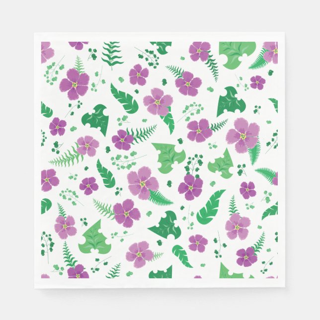 Servilleta De Papel Hibiscus púrpura (Anverso)