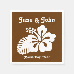 Servilleta De Papel Hibiscus tropical en servilletas de chocolate