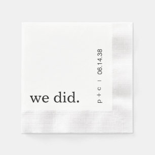 Servilleta De Papel Hicimos toallas Bodas personalizadas