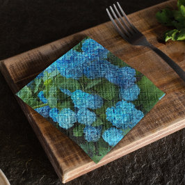 Servilleta De Papel Hidrangea azul florecimiento floral