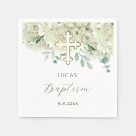 Servilleta De Papel Hidrangea blanca Bautismo
