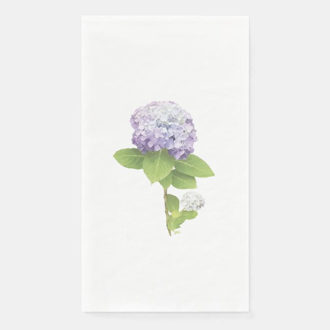 Servilleta De Papel Hidrangea Flor, púrpura (Anverso)