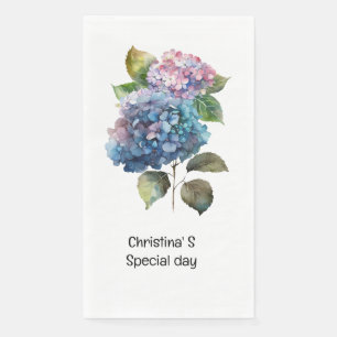 Servilleta De Papel Hidrangea flores flora florista amante acuarela