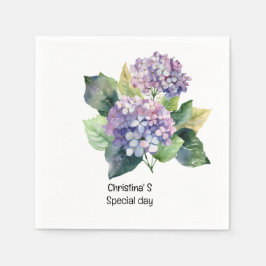 Servilleta De Papel Hidrangea flores flora florista amante acuarela