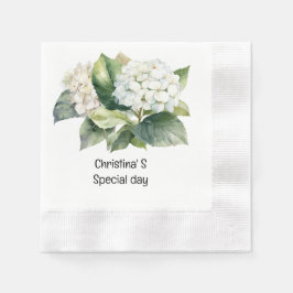 Servilleta De Papel Hidrangea flores flora florista amante acuarela