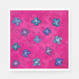 Servilleta De Papel Hidrangea Pintada Blossoms Napkins Fiesta