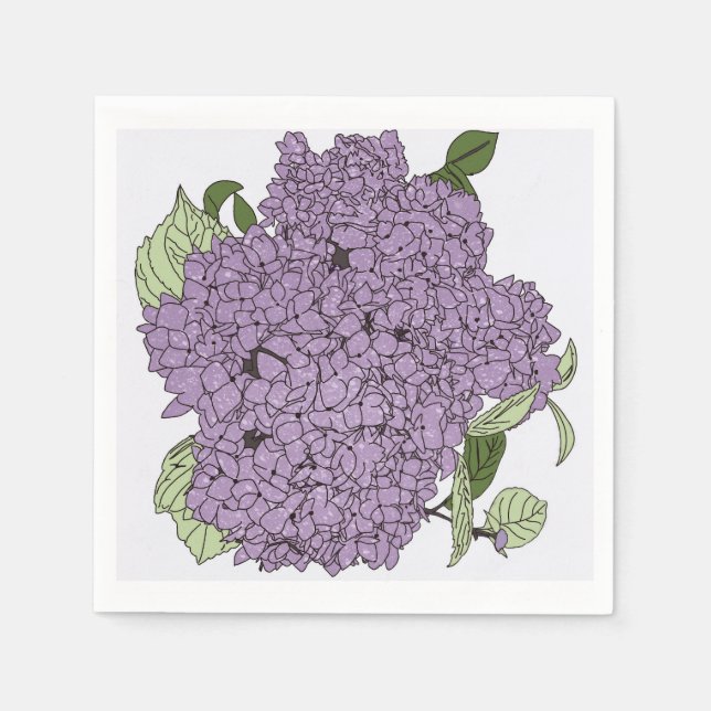 Servilleta De Papel Hidrangea púrpura (Anverso)