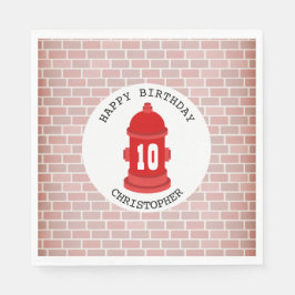 Servilleta De Papel Hidrógeno de fuego + Ladrillos Fiesta de cumpleaño