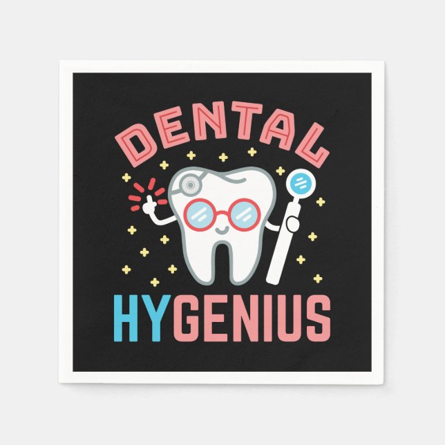 Servilleta De Papel Higenius Dental Funny Hygienist RDH (Anverso)
