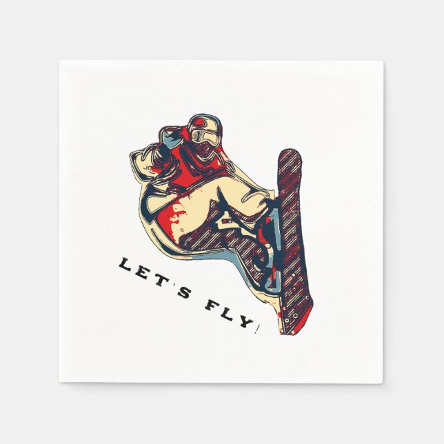 Servilleta De Papel High Flyer- Snowboard Fool (Anverso)