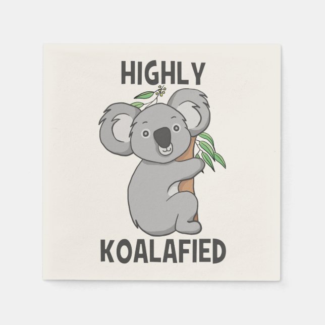 Servilleta De Papel Highly Koalafied Koala (Anverso)