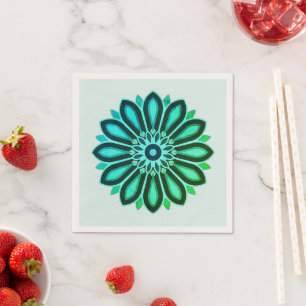 SERVILLETA DE PAPEL HIJA DE REGALO DE ARTE DE FLORES COLORIDA MOM BOSS