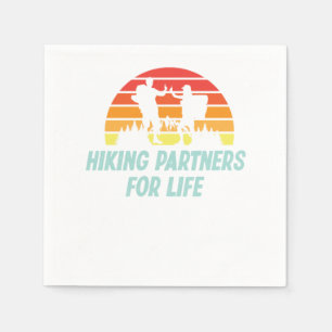 Servilleta De Papel Hiking Hiking Partners For Life Retro Vintage