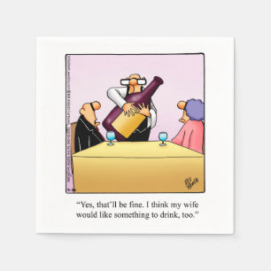 Servilleta De Papel Hilarious Wine Humor Fiesta Napkins