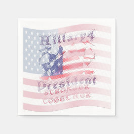 Servilleta De Papel Hillary USA Flag Country Napkins