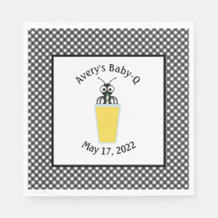 Servilleta De Papel Himno picnic Lemonade Black Gingham