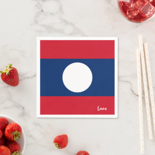 Servilleta De Papel Hinchas de la bandera de Laos y Laos fiestas de mo