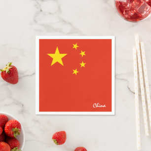 Servilleta De Papel Hinchas de la moda y deportes de la bandera china