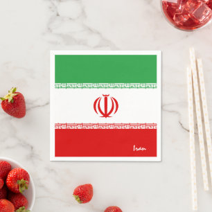 Servilleta De Papel Hinchas de la moda y deportes de la bandera iraní