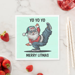 Servilleta De Papel Hip Hop Santa Claus
