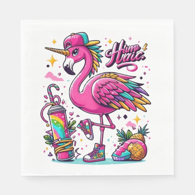 Servilleta De Papel Hiphop de Flamingo (Anverso)