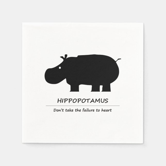 Servilleta De Papel Hipopótamo (Anverso)