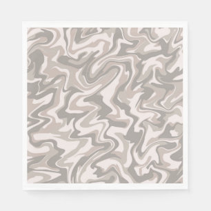 Servilleta De Papel Hippie 70 Gray Marble Liquid Swirl Boho Patrón