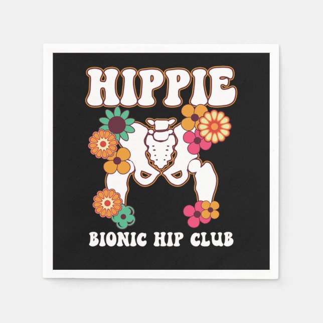 Servilleta De Papel Hippie Bionic Hip Club Recovery Replacement Funny (Anverso)